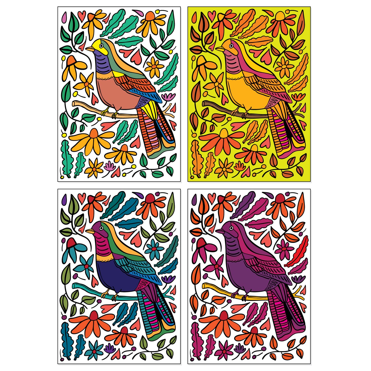 The Birds Collection - Set Of Six A4 Artworks