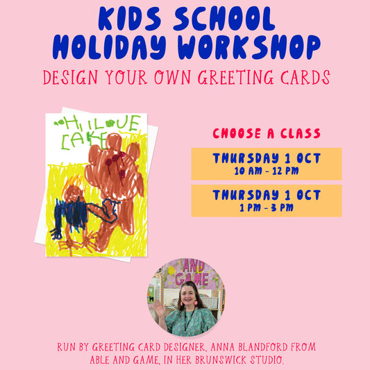 Kids School Holiday Art Workshop - Design Your Own Greeting Cards