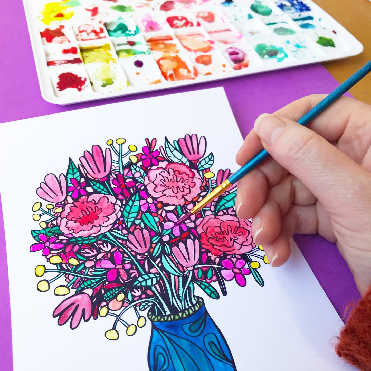 A5 Print - Vase Of Flowers