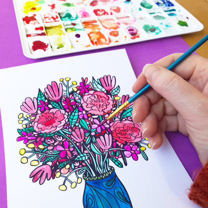 A5 Print - Vase Of Flowers