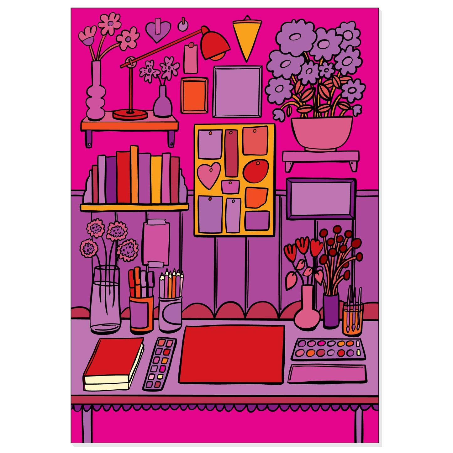 A4 Print - Art Room Desk