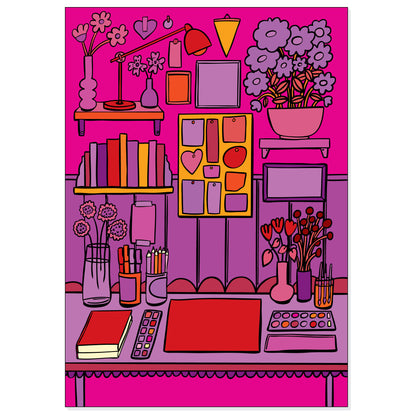 A4 Print - Art Room Desk
