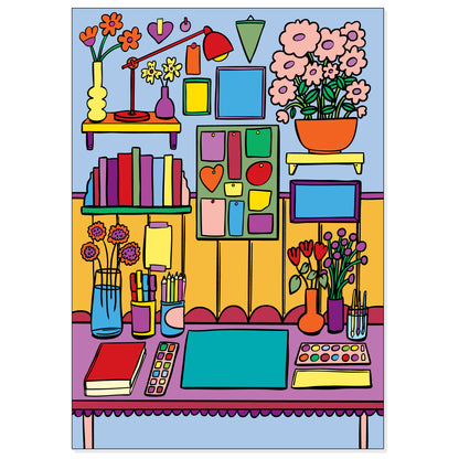 A4 Print - Art Room Desk