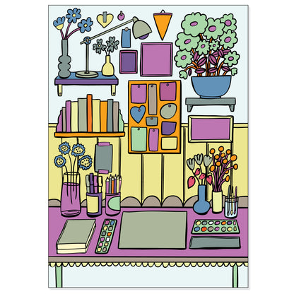 A4 Print - Art Room Desk