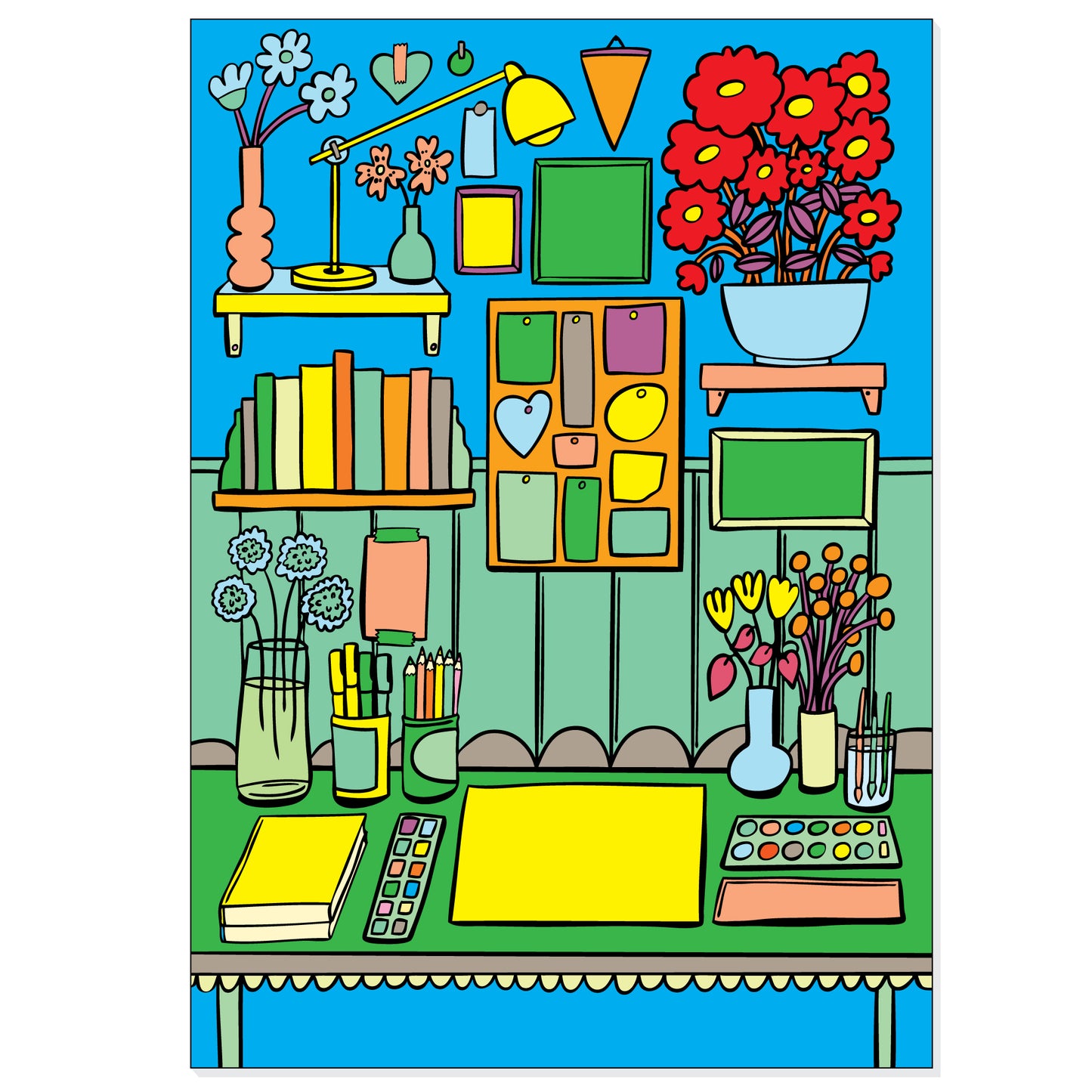 A4 Print - Art Room Desk