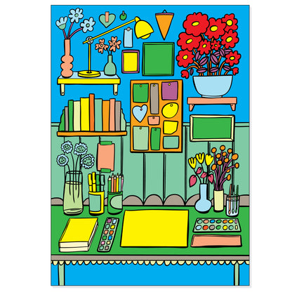 A4 Print - Art Room Desk