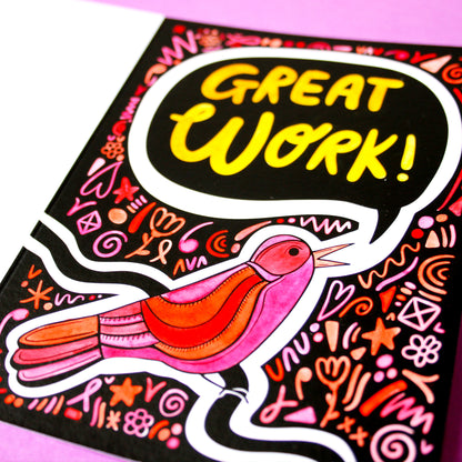 Greeting Card - Great Work! Bird
