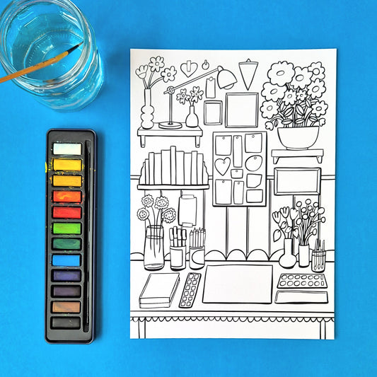 A4 Print - Art Room Desk
