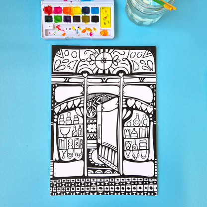 The Shops And Shelves Collection - Set Of Six A4 Artworks