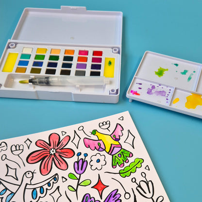 Watercolour Set - 24 Colours