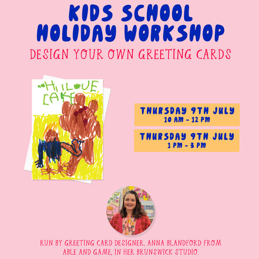 Kids School Holiday Art Workshop - Design Your Own Greeting Cards
