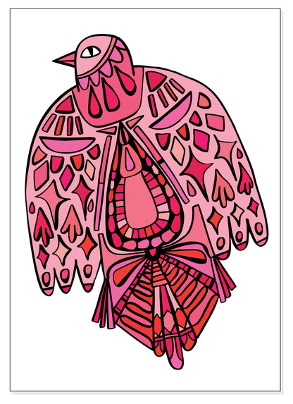 A5 Print - Patterned Bird