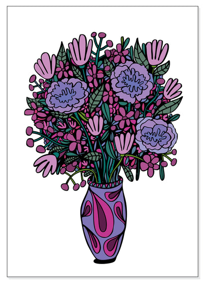 A5 Print - Vase Of Flowers